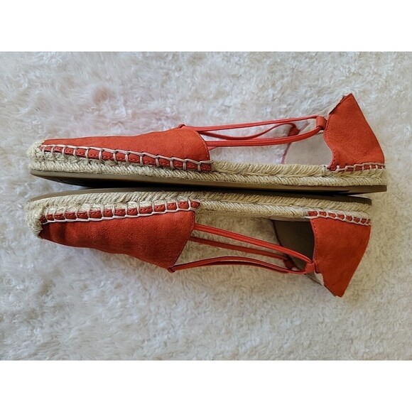 Eileen Fisher Shoes LEE Rust Nubuck Leather D'Orsay Espadrilles Flats Size 8 - Picture 7 of 11